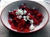 The final dish with goat cheese