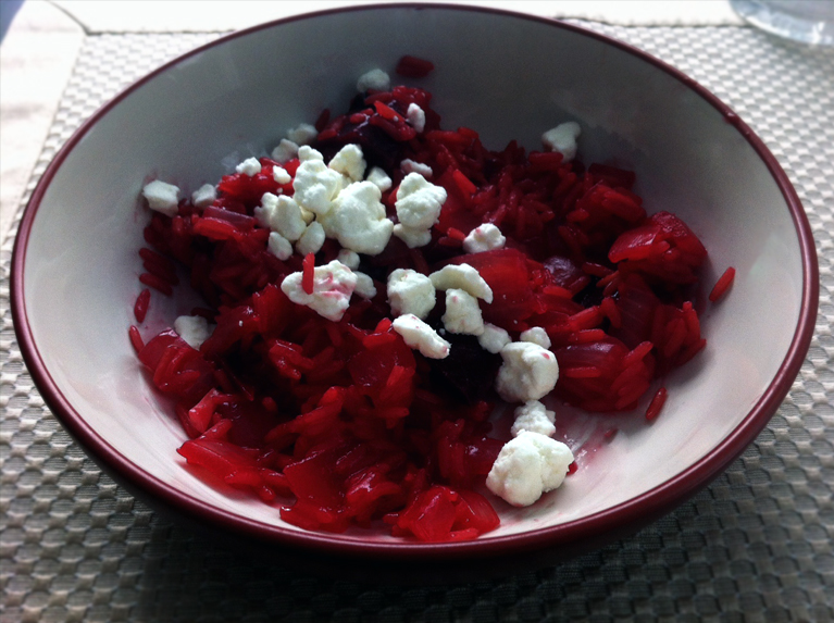 The final dish with goat cheese