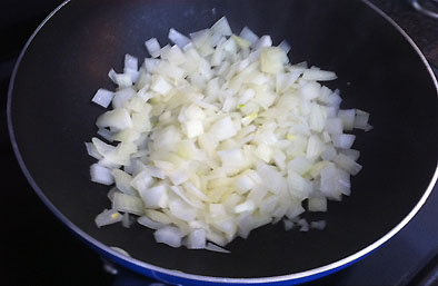 The risotto, before adding the beets