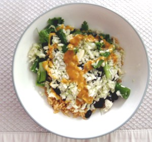 Cabbage and black bean salad