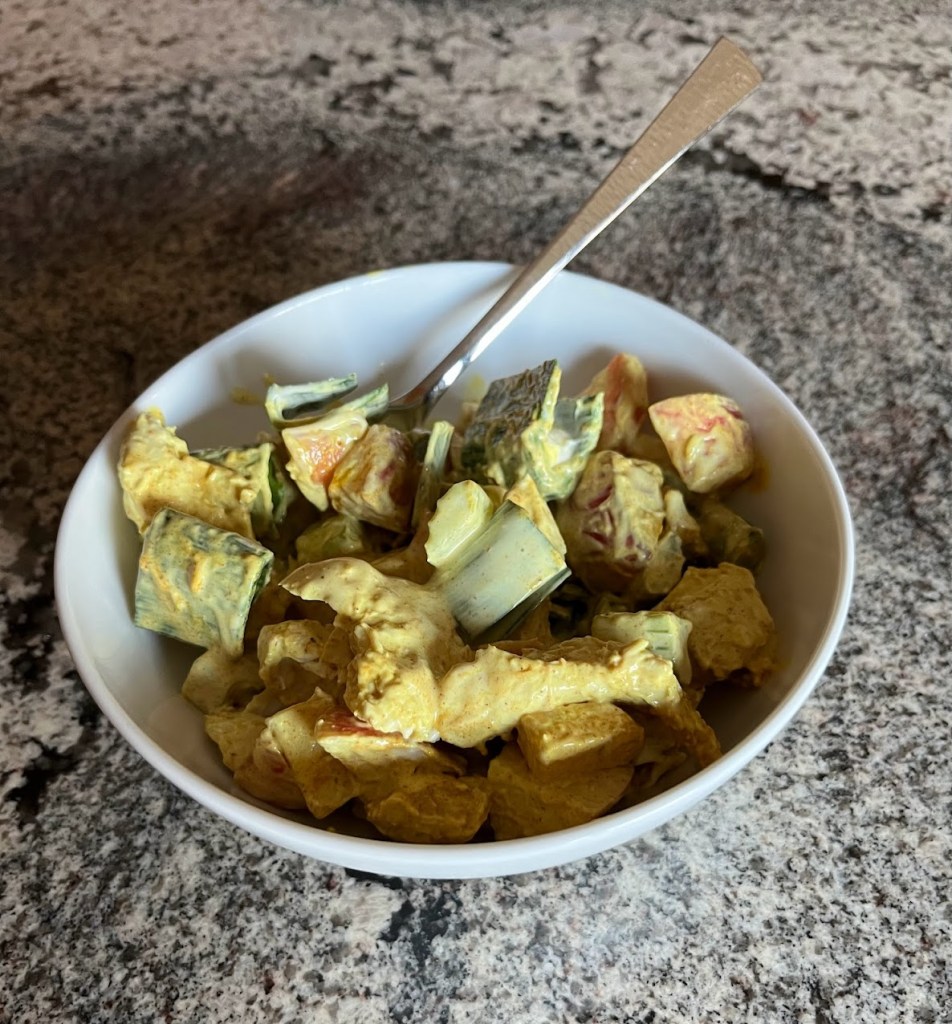 chicken salad in a bowl